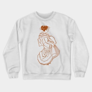 lady cartoon art Crewneck Sweatshirt